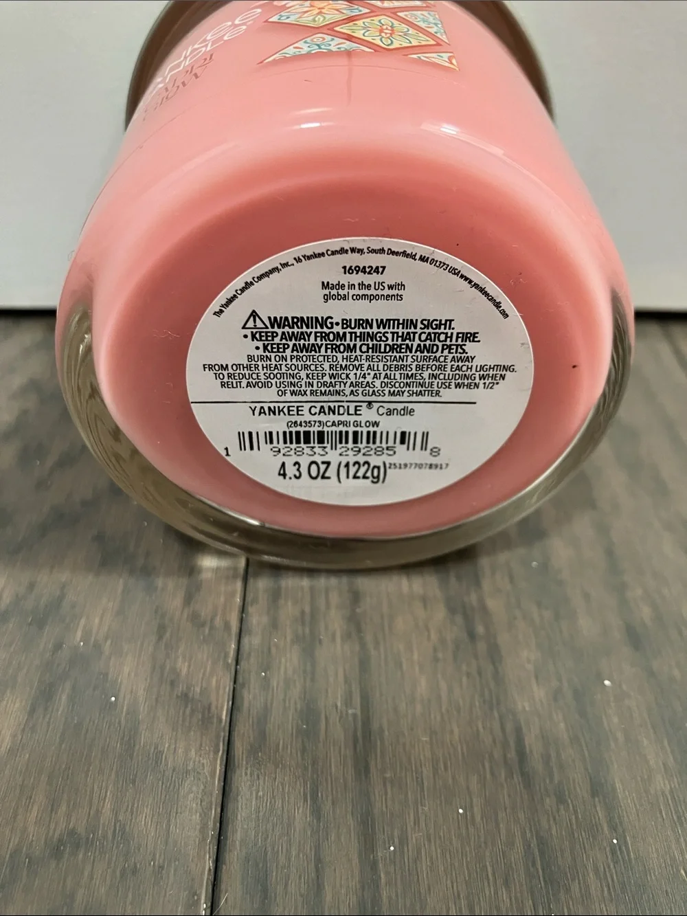 Yankee Candle Capri Glow Small Tumbler Candle